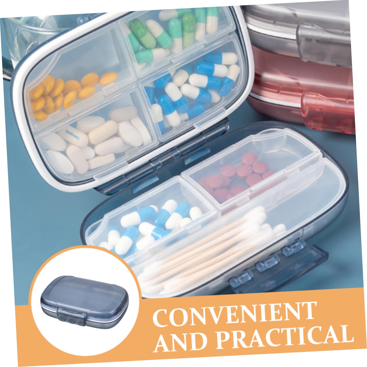 PACKOVE 5piezas Organizador De para Estuche Portátil Compartimentos Caja De Almacenamiento para y Gran Capacidad Color