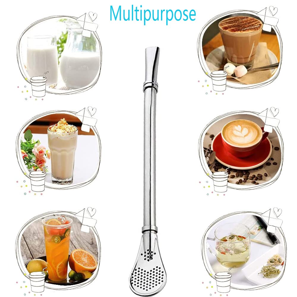 Bombilla Yerba Mate In Acciaio Inox - Cannuccia Filtrante Riutilizzabile Per Tè E Mate - Foto 5