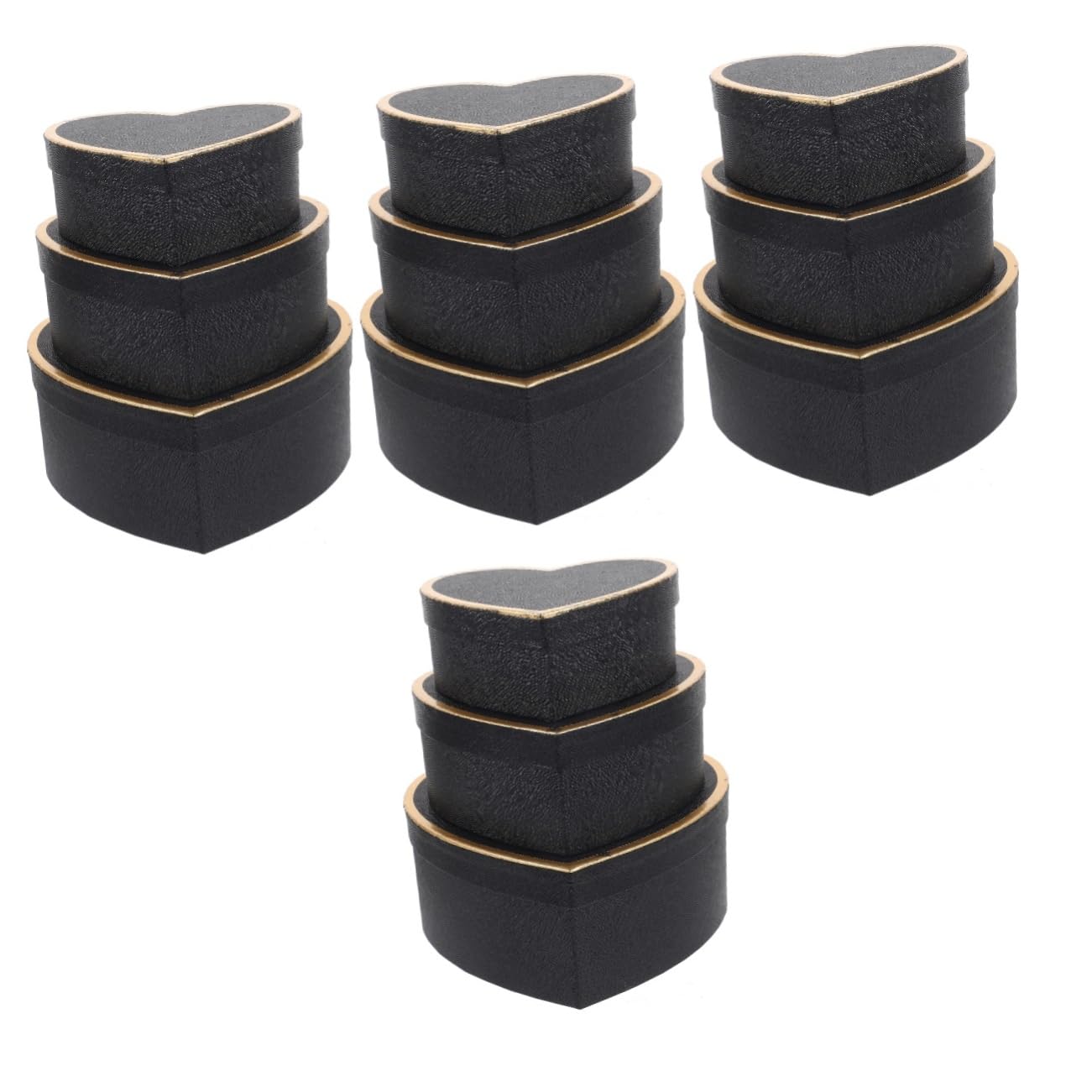 PACKOVE 12stücke Teiliges Herzförmiges Geschenkbox Für Blumen Und Aufbewahrung Verpackung Für Valentinstag Geburtstage Und Besondere Anlässe Schwarze Mit Ansprechendem Design