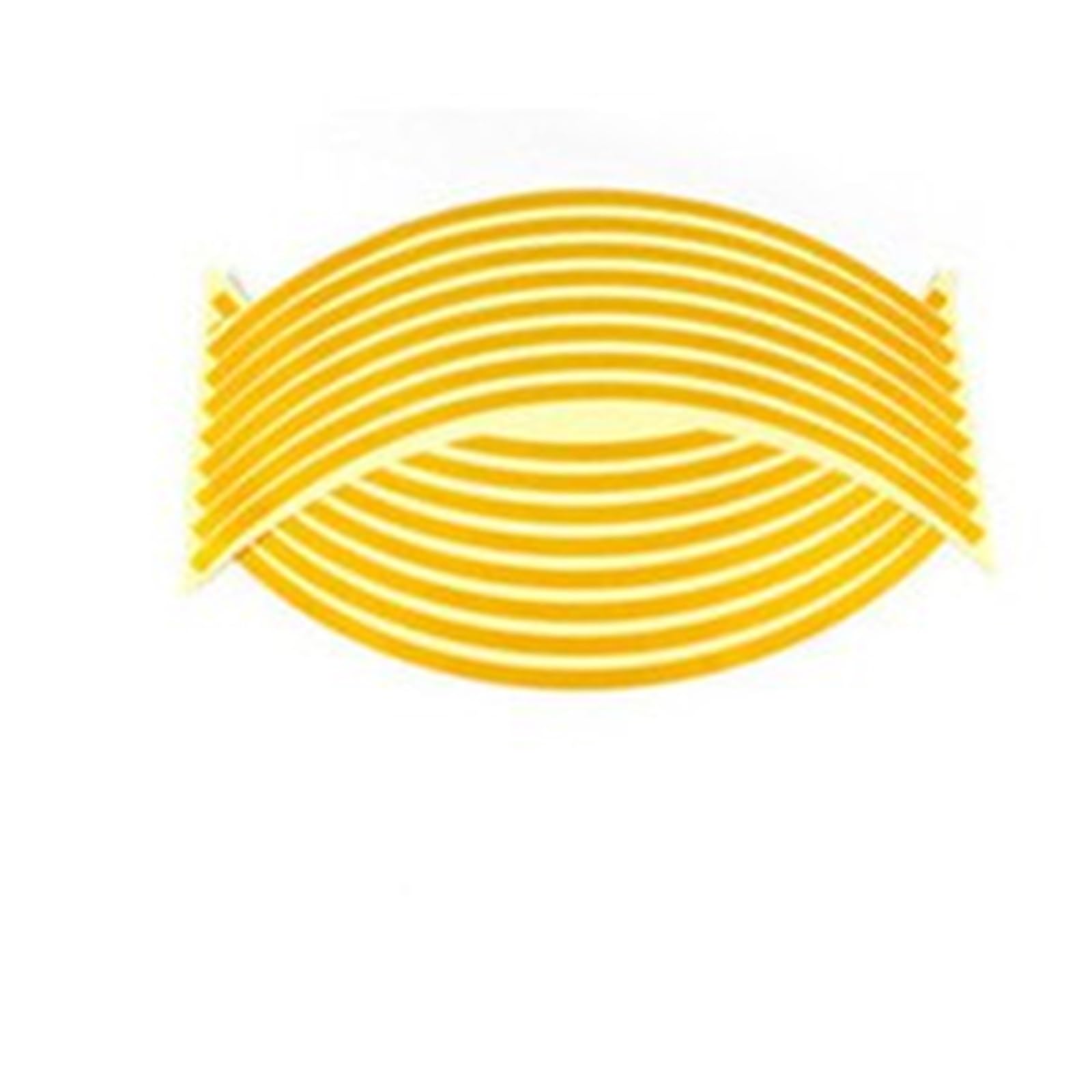 Hub Decals Rim for Z750R ZX10R ZX6R 636 for H2 for H2R for ZZR ZX1400 Motorbike Motorcycle Wheel Sticker Stripe Tape(Yellow)