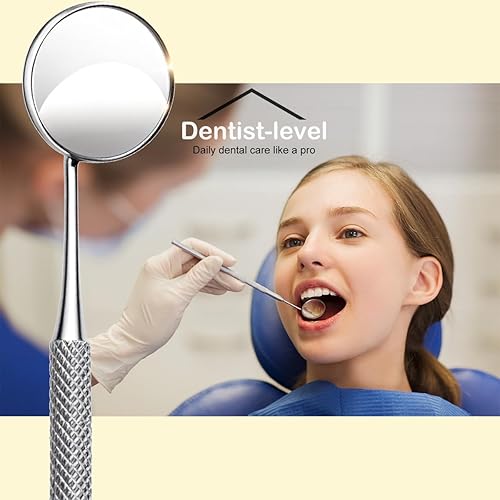 Miniatura 4 de G.CATACC Espejo dental, herramienta de dentista de acero inoxidable para limpieza de dientes, espejo de inspección bucal con caja de almacenamiento