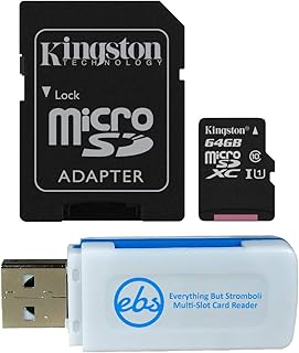 Kingston 128GB SDXC Micro Canvas Select Memory Card and Adapter Bundle Works with Samsung Galaxy A50, A40, A30 Cell Phone (SDCS/128GB) Plus 1 Everything But Stromboli (TM) MicroSD and SD Card Reader