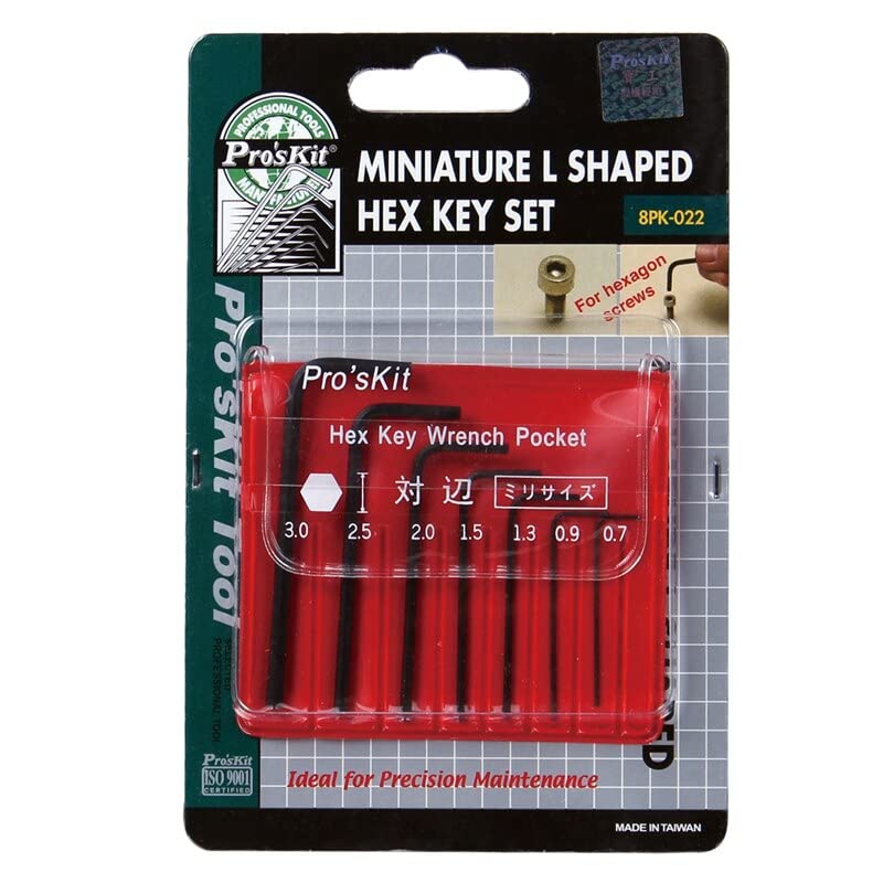 Set 7 Chiavi Esagonali Mini In Acciaio - Da 0.7mm A 3mm Per Lavori Di Precisione