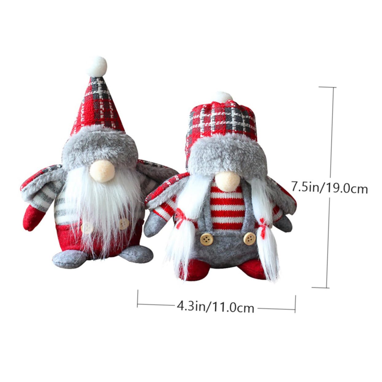 ABOOFAN 4pièces Gnomes De Noël Décoration Scandinave sans Visage pour Maison Et Fêtes Ambiance Chaleureuse Chaque GNOME Unique pour Vos Événements Et Décorations Intérieures