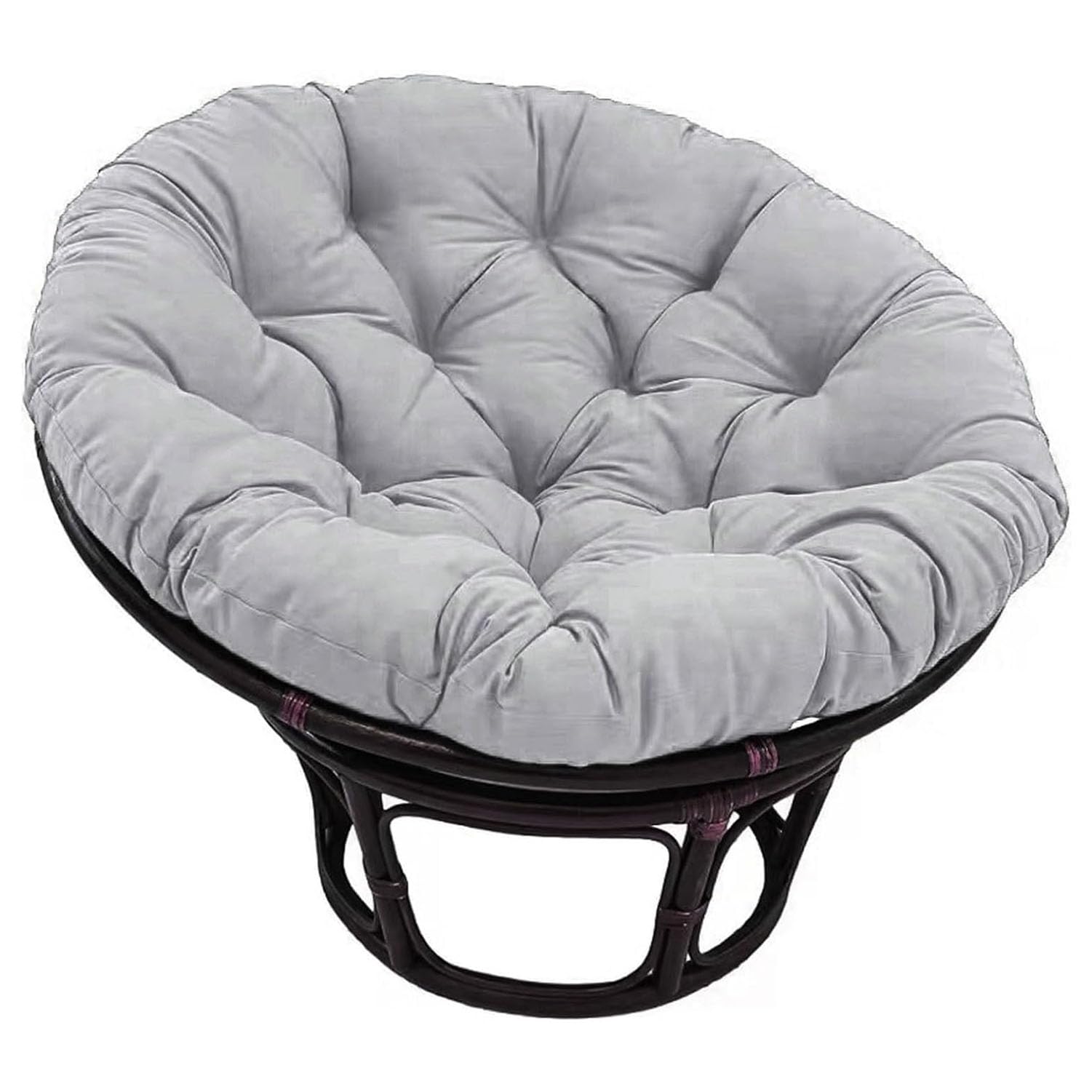 Dickes, rundes Sitzkissen für Hängekörbe, gemütliches Terrassenkissen für Innen- und Außenbereich, Schaukel, Büro, Schaukelstuhl, 110 x 110 cm, bequemes Freizeitzubehör