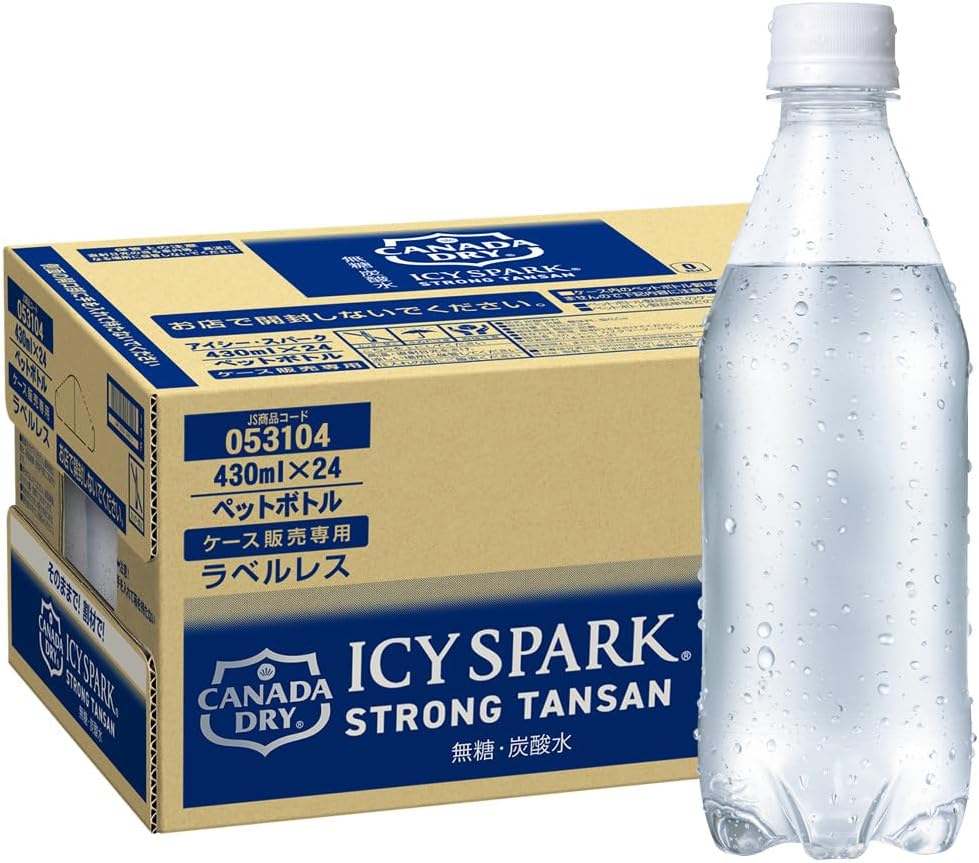 【強炭酸】コカ・コーラ アイシー・スパーク from カナダドライ ラベルレス 430mlPET ×24本