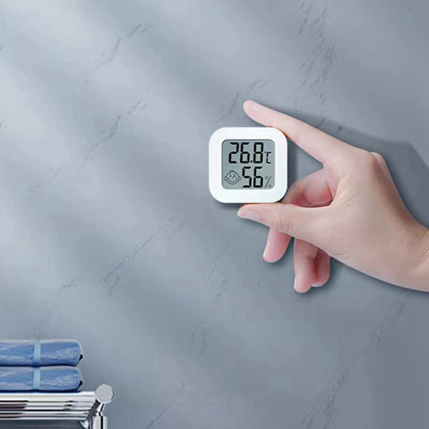 24 Piezas Mini LCD Termómetro Digital Higrómetro Temperatura Interior Medidor de Humedad Medidor de Sensor