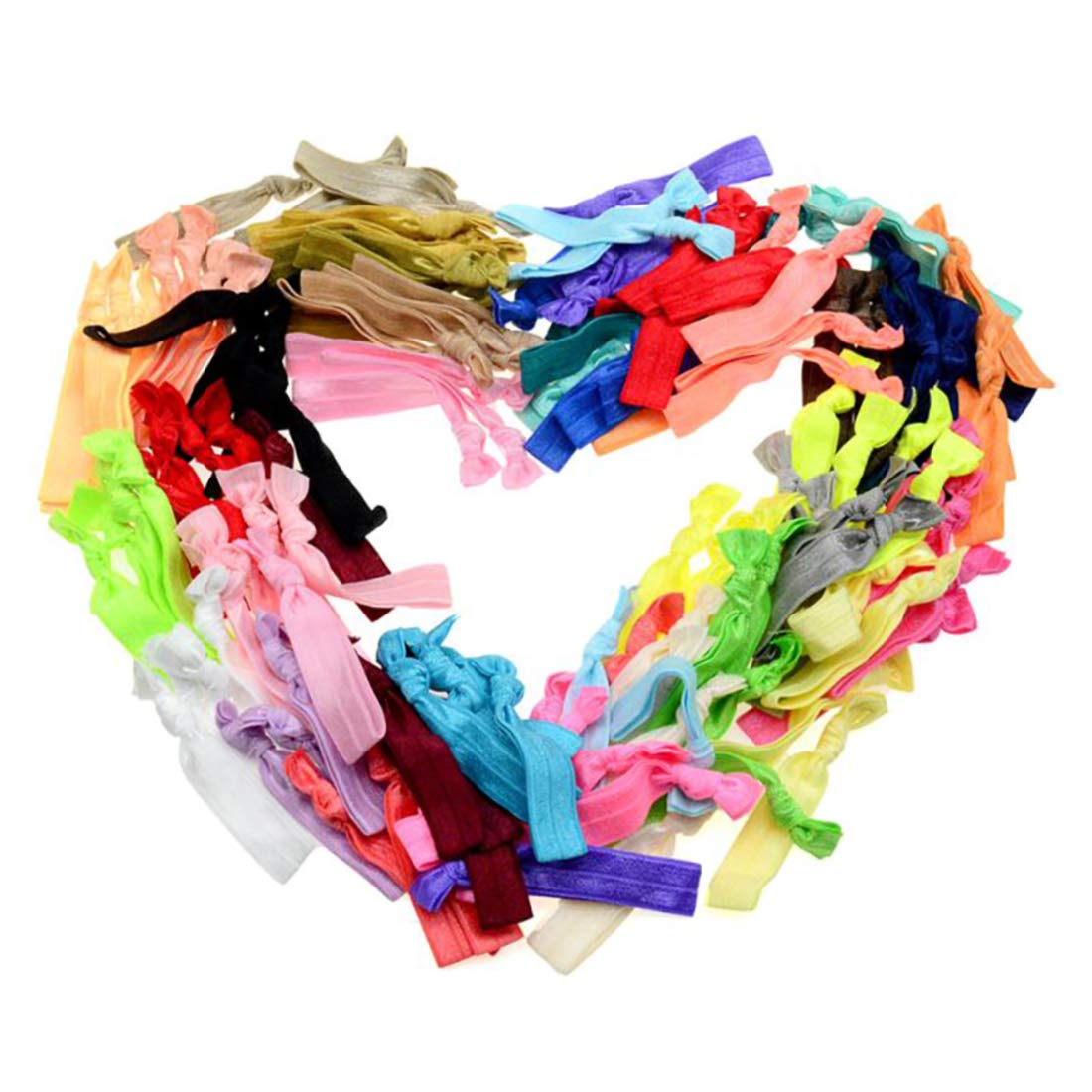 120 cintas elásticas sin arrugas para el cabello, para mujer, para yoga, cola de caballo, color surtido 2