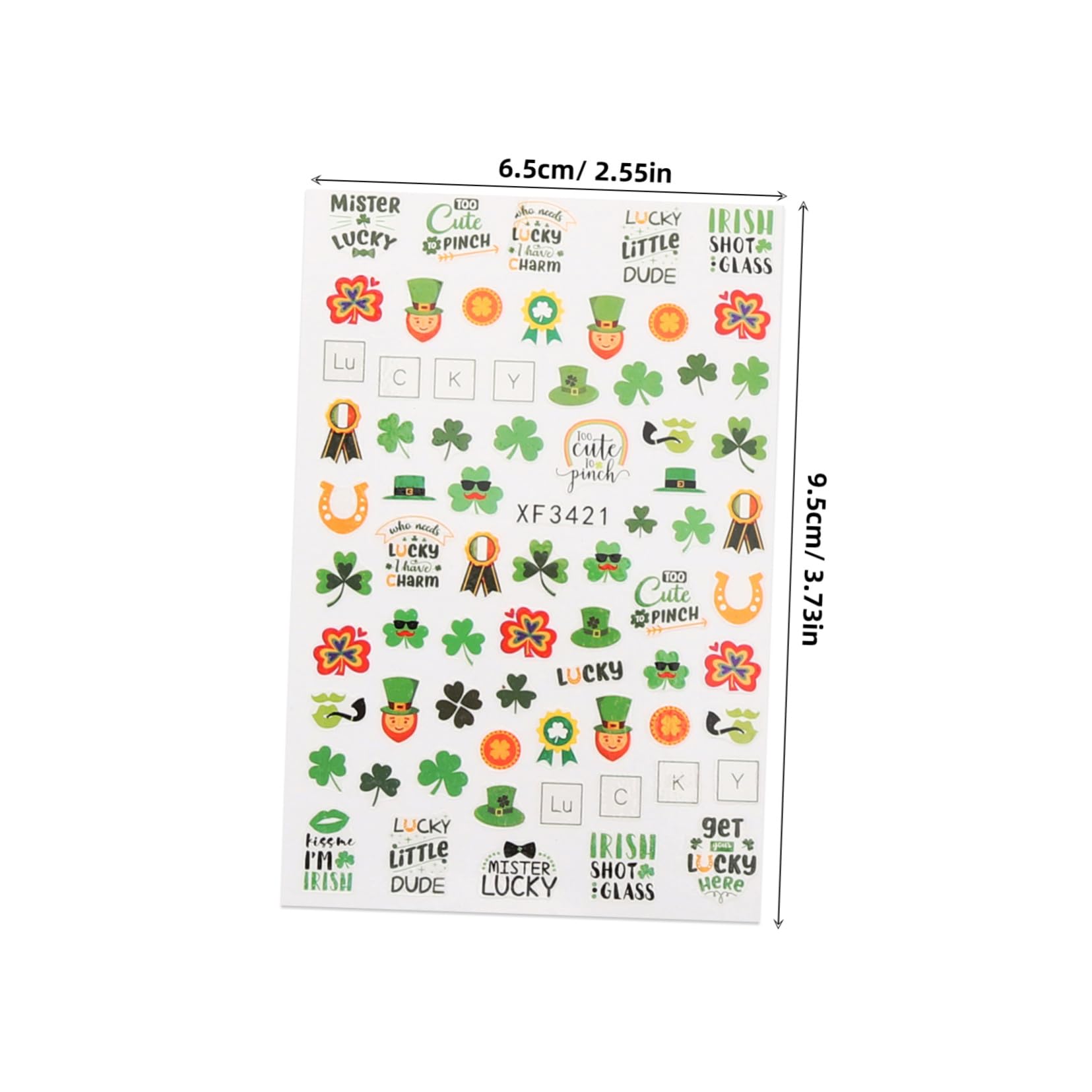 VICASKY 5 Set Adesivi Per Unghie A Tre Foglie Etichetta Guidato Unghia Adesivi Artistici Strisce Premere Decalcomania Per Unghie Adesivo Green 6 Fogli*5
