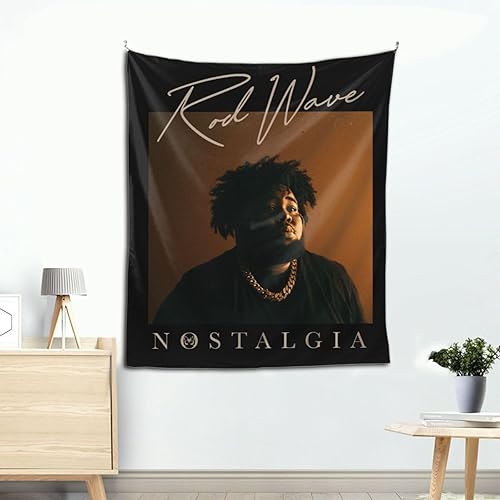 Miniatura 4 de SEwezi Tapiz nostálgico de Rod Waves para colgar en la pared, manta decorativa para sala de estar, dormitorio, 60 x 51 pulgadas