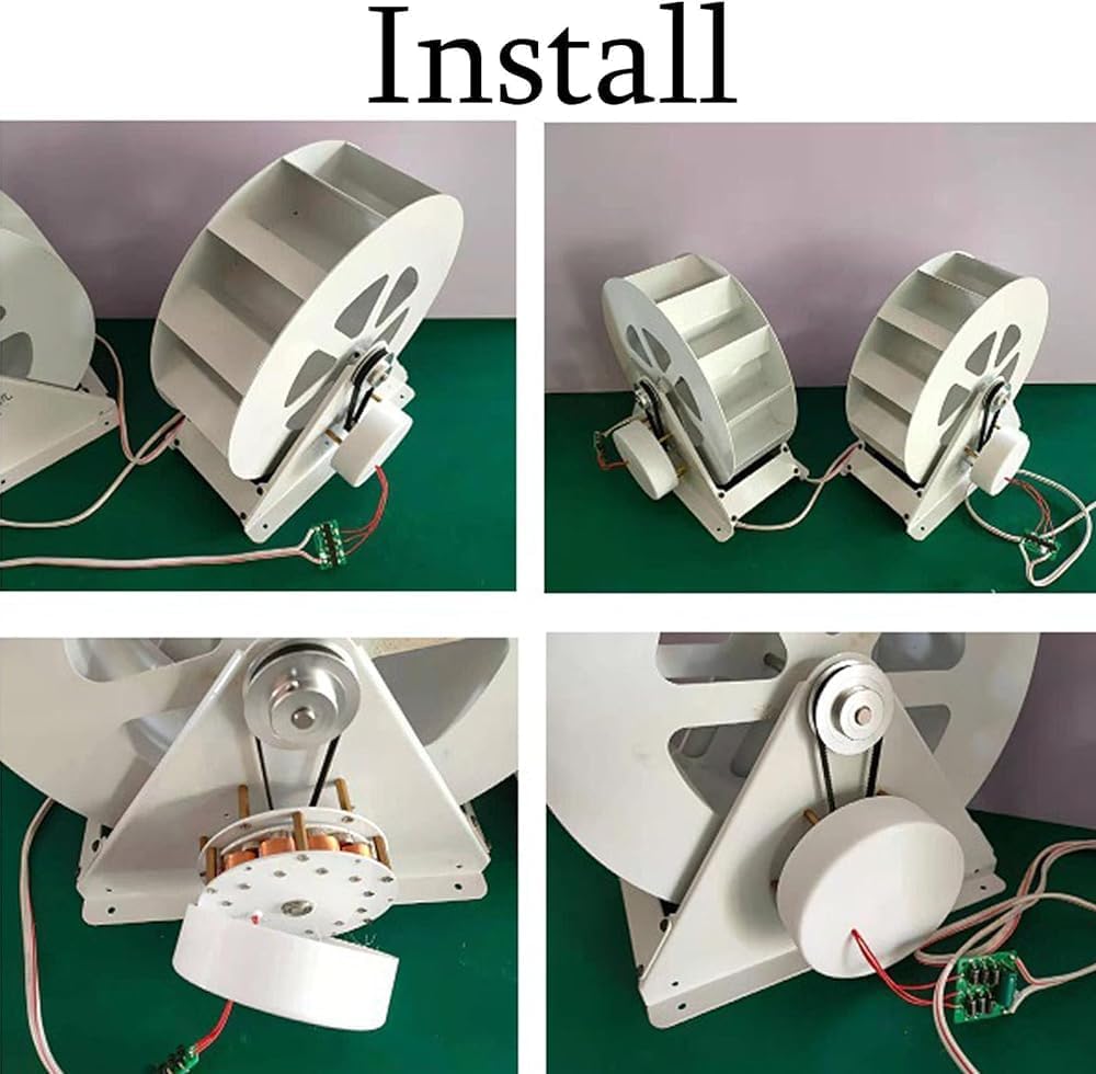 Generador de energía hidroeléctrica con rueda hidráulica, equipo de turbina hidráulica de baja velocidad, dispositivo de generación de energía para exteriores con transmisión por correa silenciosa