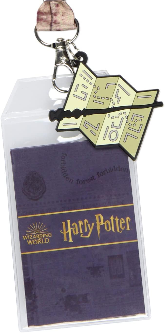 Harry Potter I Solemnly Swear That I Am Up to No Good Lanyard w/Badge Holder and Marauders Map Rubber Charm - Image 2