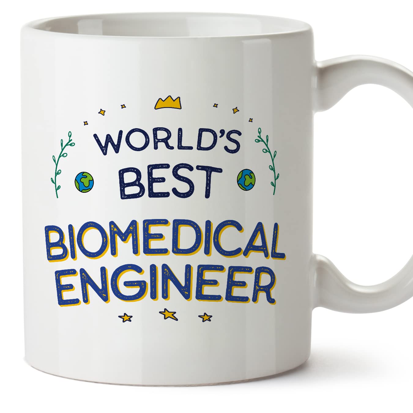 MUGFFINS Biomedical Engineer Mug - in English - World's Best - Funny Gift for Colleagues - Ceramic 11oz Mug — image 1
