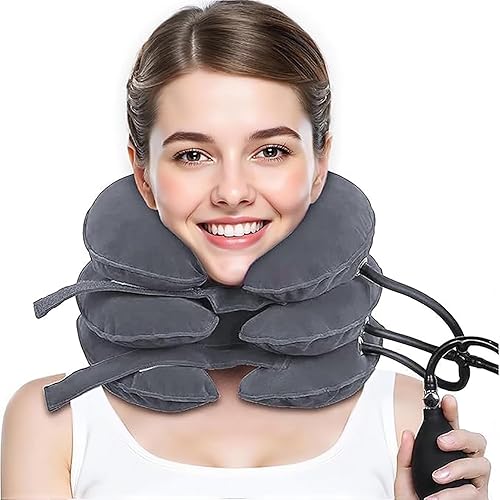 Ensanchador de cuello, dispositivo de tracción cervical, dispositivo de tracción cervical para aliviar el dolor de cuello, soporte inflable