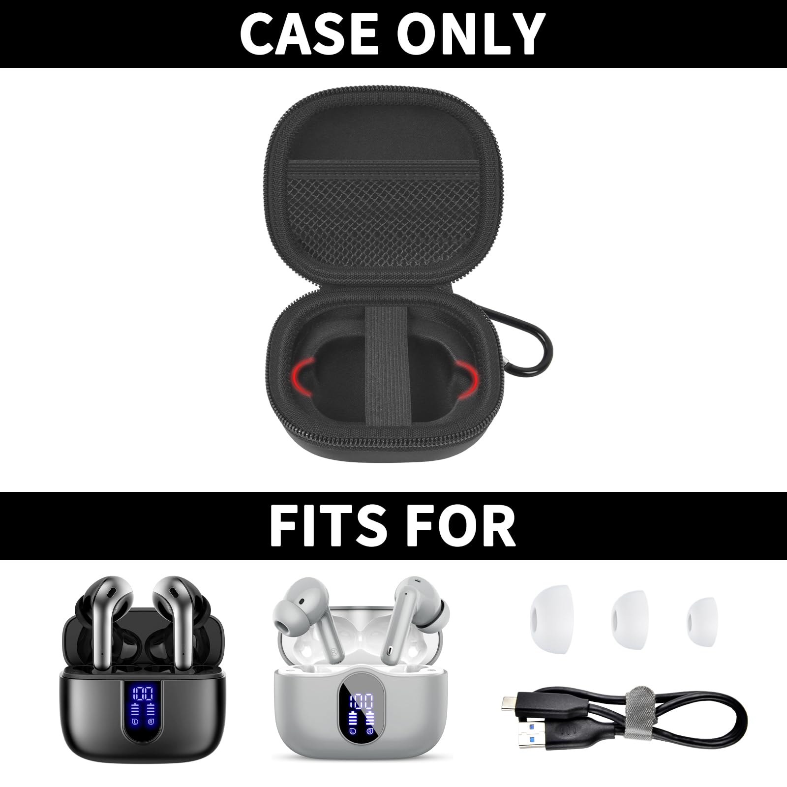 イヤホン MGA Wireless Earbuds Case Amazon.com: Earbuds Case for TAGRY X08/for Btootos Wireless