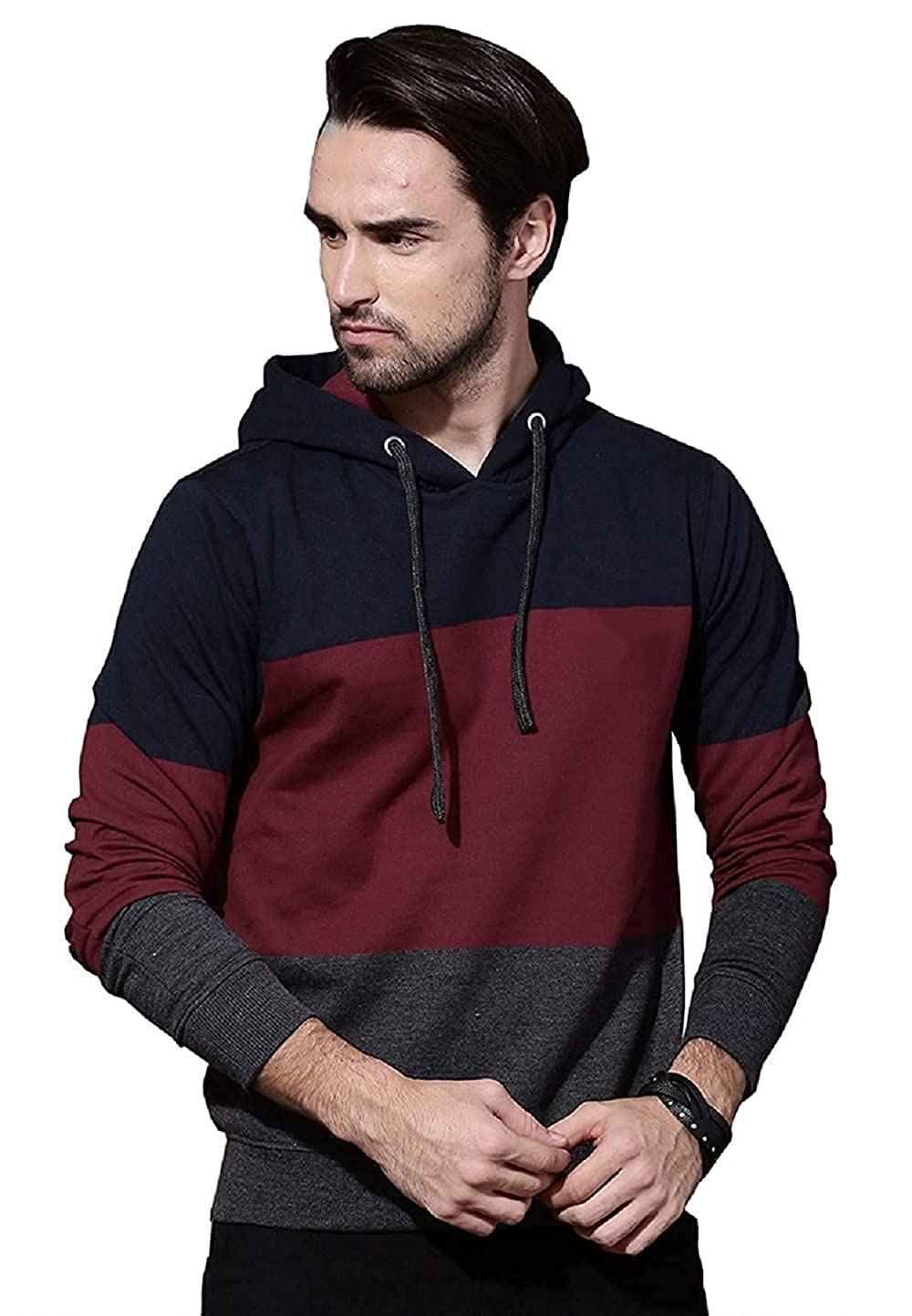 veirdo Men's Regular Fit Cotton Sweatshirt Hoodie - Multicolor-picture-47