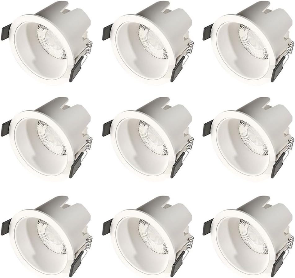 Flush Mount Ceiling Downlight, 7W Dimmable Ceiling Spotlight, Led Recessed Lighting, Accent Lamp, Hallway Lighting Fixture, Directional Spotlights for Living Room Bedroom Entryway 9 Pack