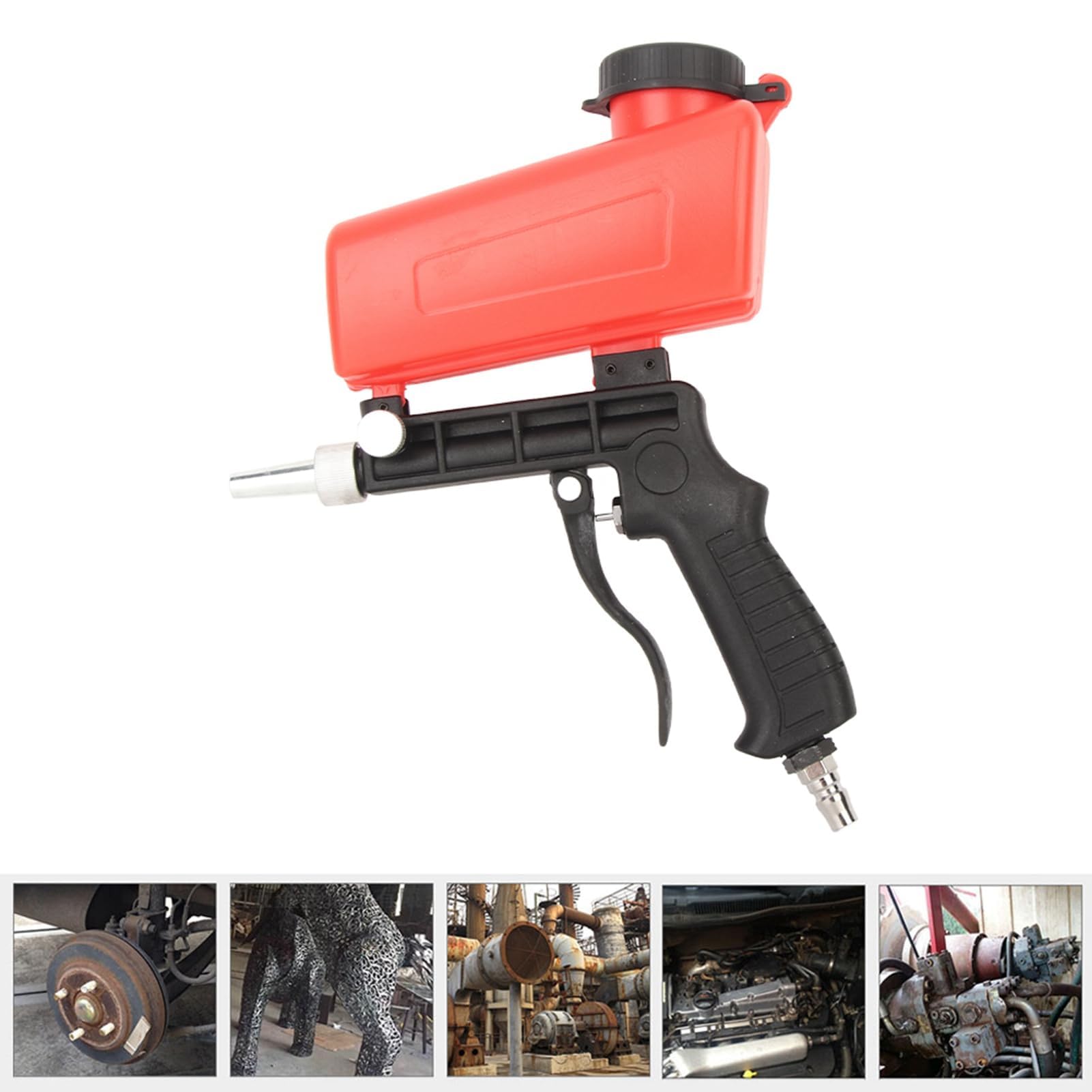 Walfront Chorro de Limpiador de Alta Presión, Mini de Mano Portátil Neumático de Aluminio Ligero y Práctico