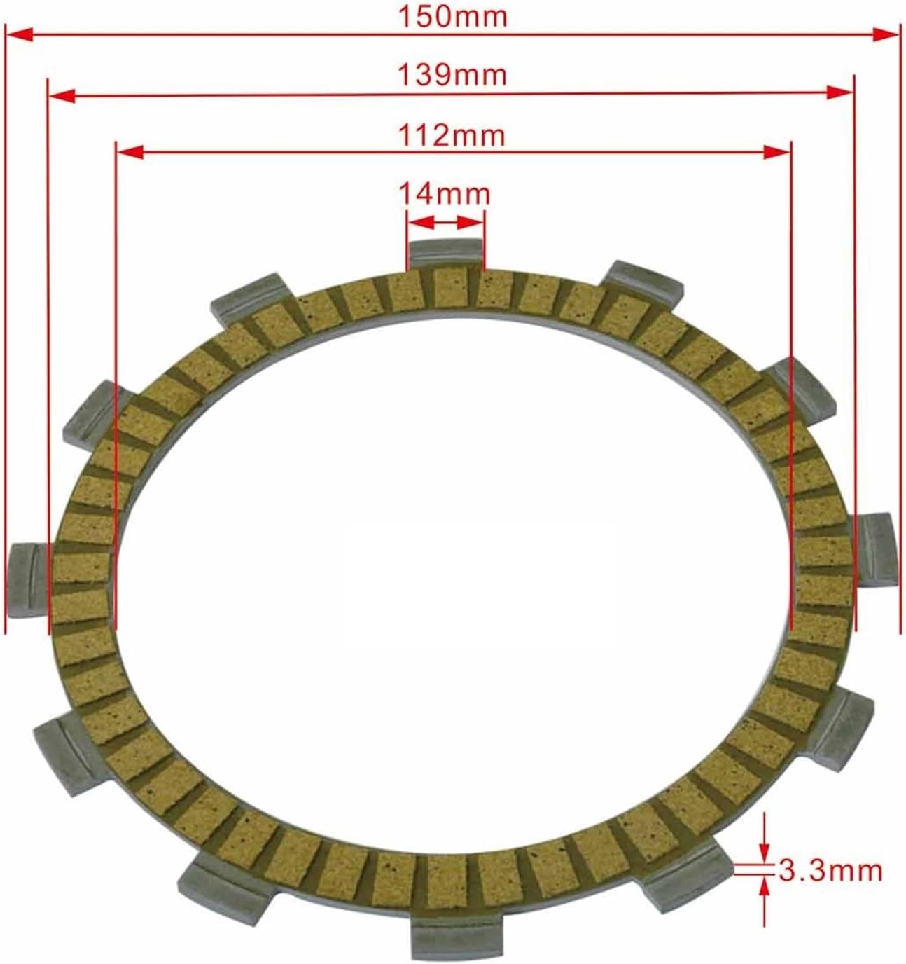 9Pc Motorcycle Friction Clutch Disc Plates Fit for Suzuki TL1000R 1998-2000 TL1000S 1999-2000 TL1000
