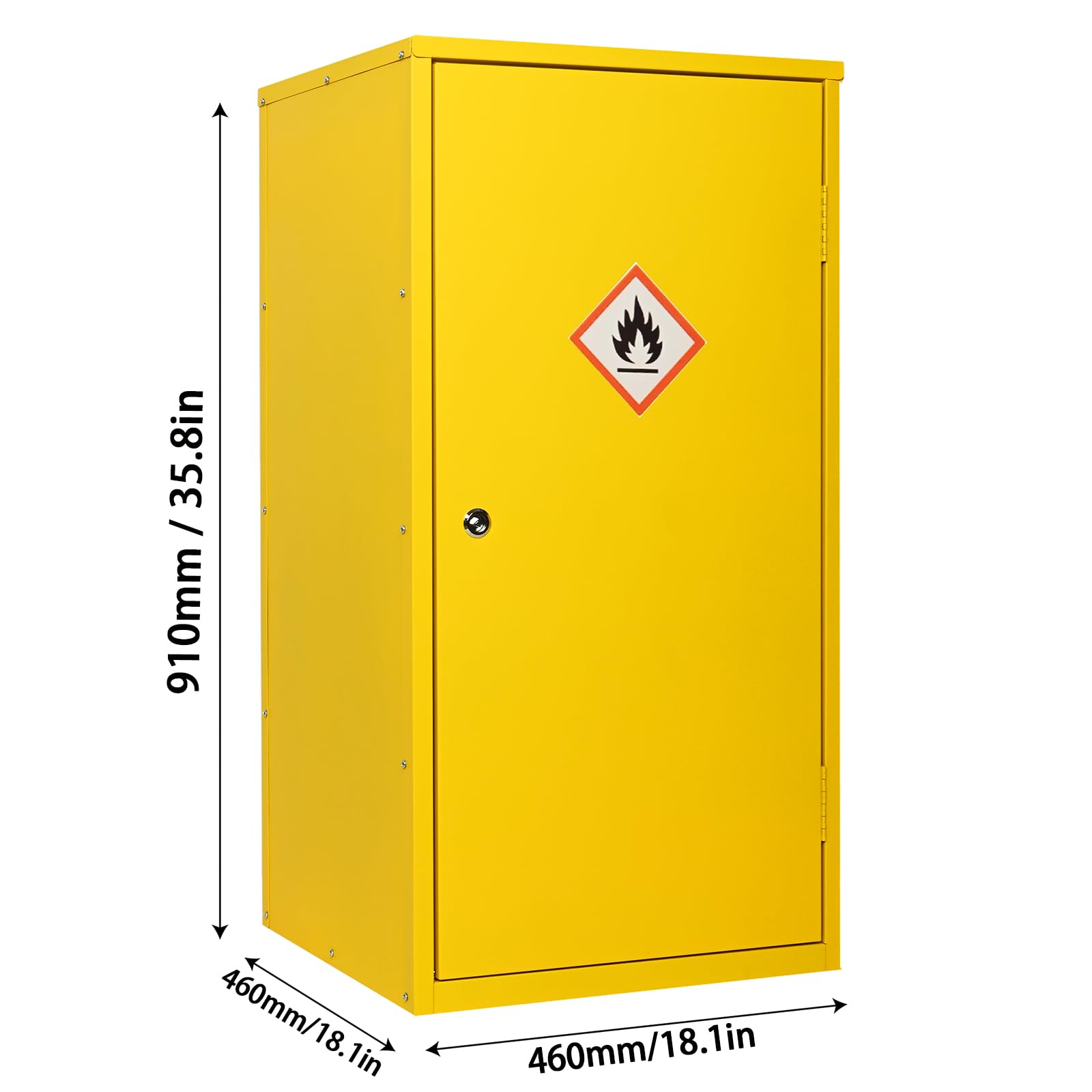 Nisorpa Armadio di stoccaggio pericoloso,Armadio di stoccaggio infiammabile a prova di fuoco,Armadio industrie COSHH,Armadietti di stoccaggio chimici in metallo