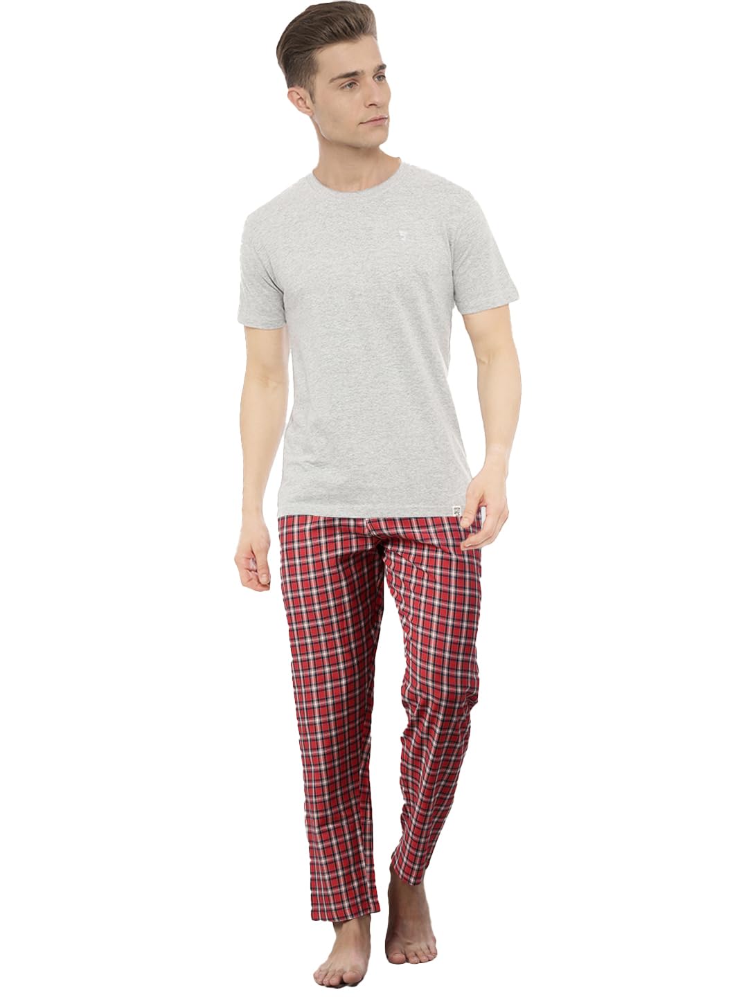 joven Men's Cotton Regular Fit Lounge Set | Pyjama Set | Nightsuit for Men | Mens Sleepwear | Tshirt with Pyjama Set-picture-23