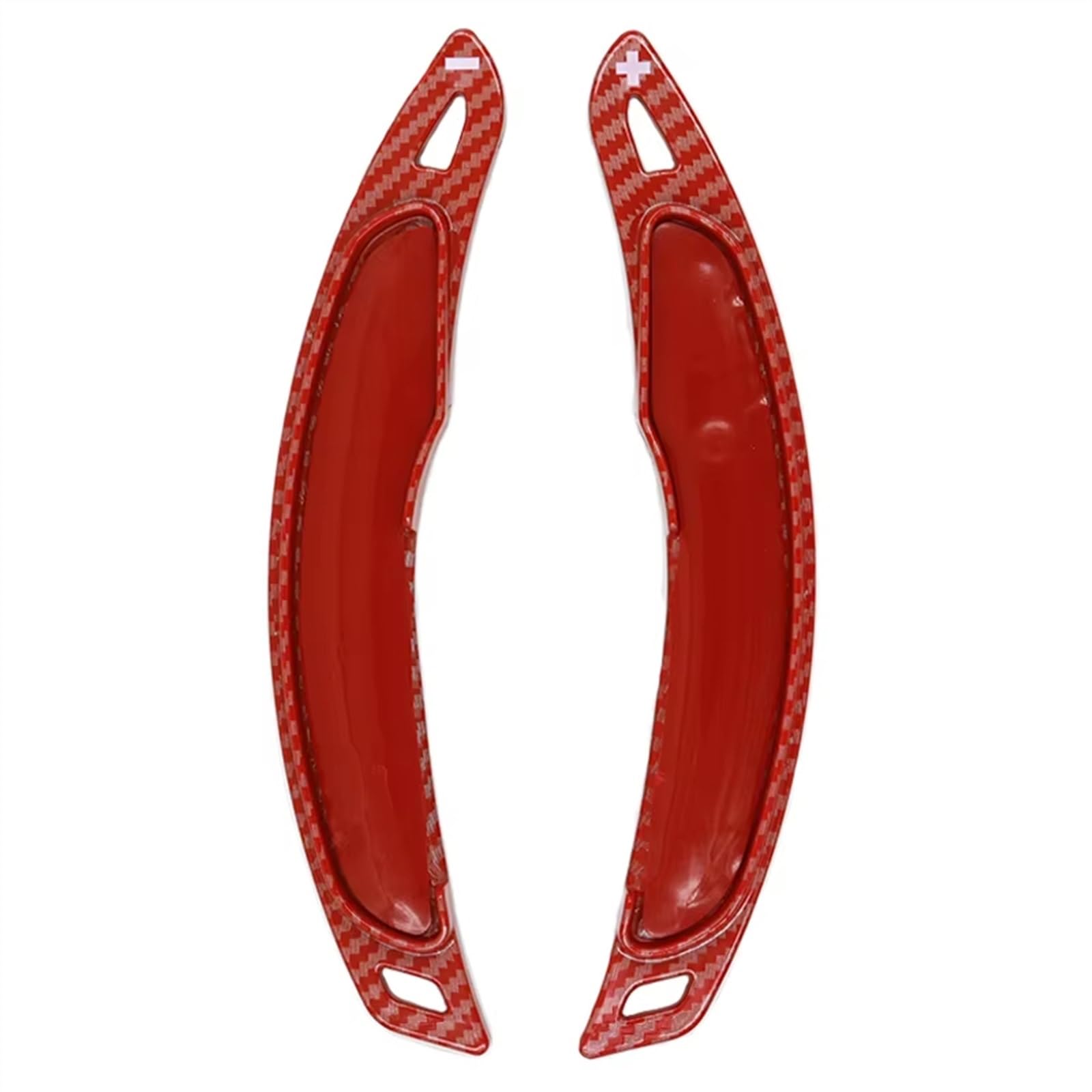 Lvdlrajj Red Carbon Gear Shift Paddles Compatible With Mitsubishi For Asx For Outlander For Lancer For Eclipse For Cross For Lancer Carbon Fiber Print Abs Paddle Shift Shifter Extension 2Pcs(Red Carbon)