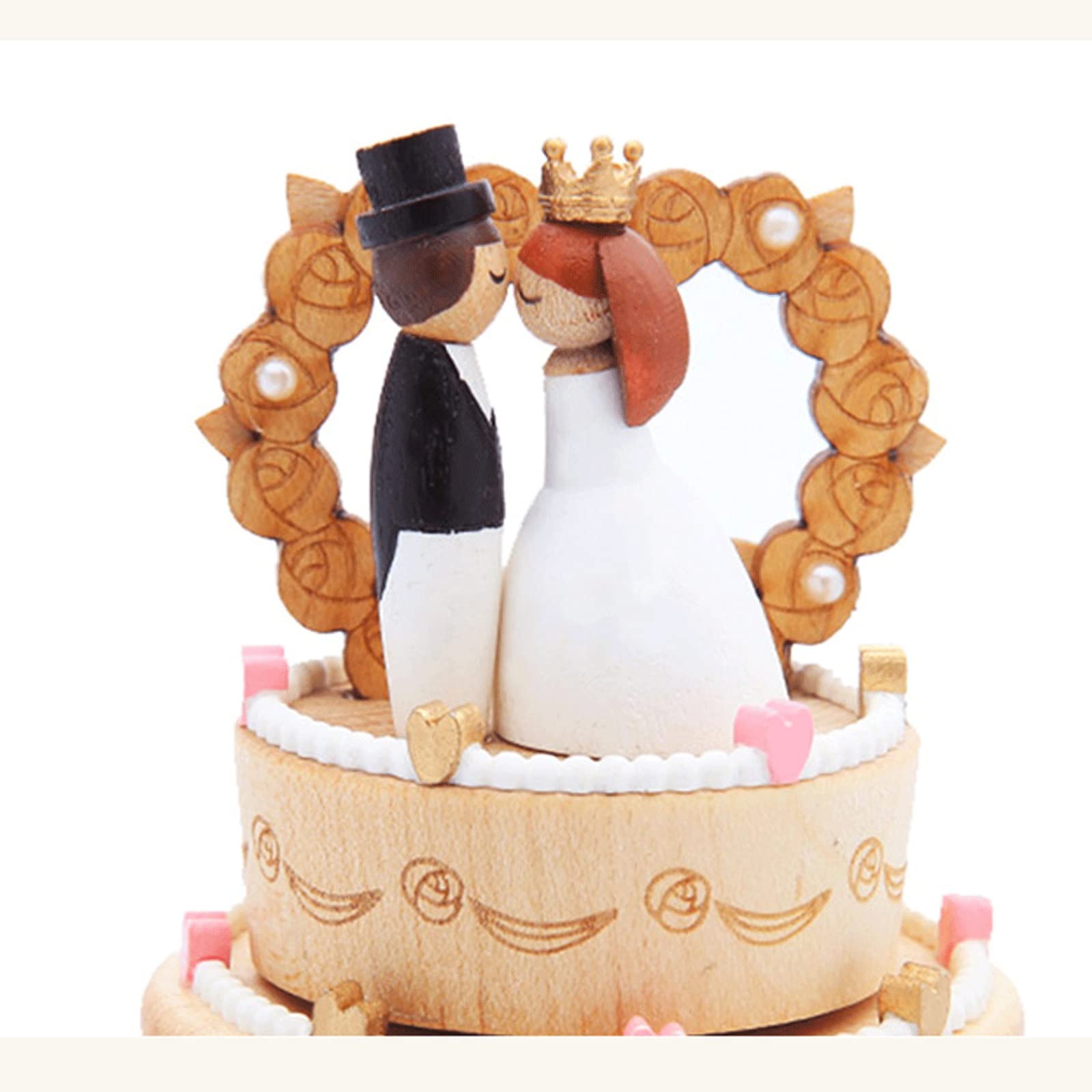 Carillon, per Ragazze Donne Regali della scatola di musica della torta nuziale di nozze for le donne e le ragazze Regali di nozze dei regali di matrimonio Tre-Tiers Box di musica per Compleanno Natale