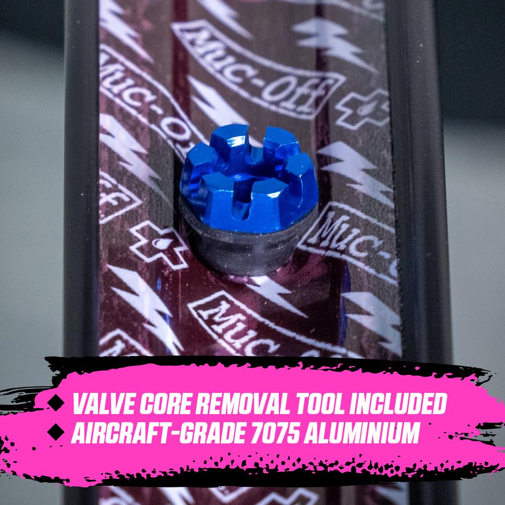 Valves Tubeless Muc-Off V2 Aluminium Rouge 60 Mm - Lot De 2 - Facile à Installer