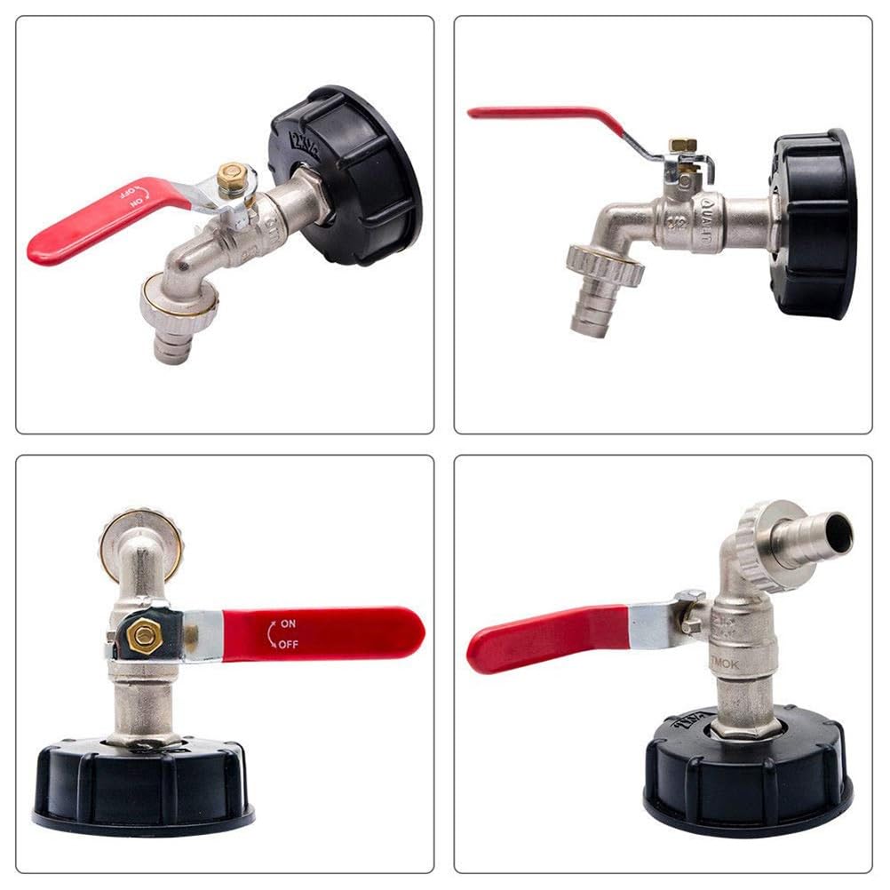 Części ogrodowe Adapter zbiornika spustowego IBC do mosiężnego kranu ogrodowego z przyłączem węża 12,7 mm Części ogrodowe