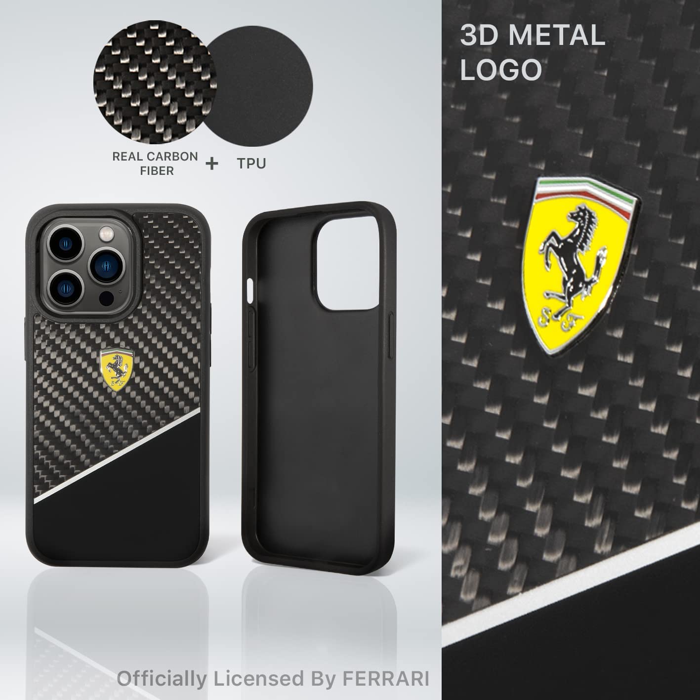 Custodia Ferrari Per IPhone 14 Plus – Rossa Sfumata Scuderia – Rigida E Antigraffio – Logo Metallico – Licenza Ufficiale - 4