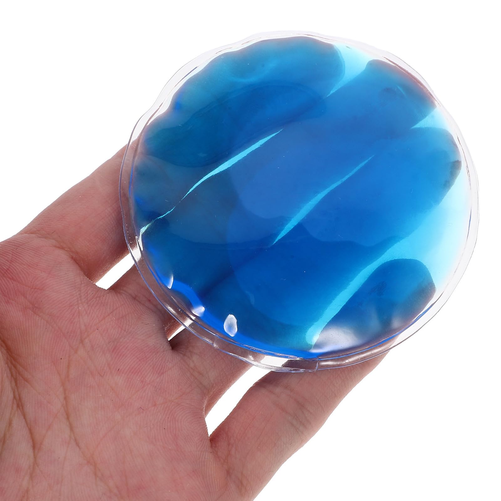 Masque Oculaire Rond en Gel Pvc Réutilisable 6 Pcs pour Compresses Froides et Chaudes, Rafraîchissant Voyage ou Usage Domestique