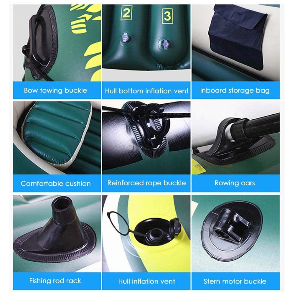 whiteswan Kayak, bote PVC, bote inflable para 2/3 personas, Explorer Touring Drifting, buceo, remo, canoa, rafting, pesca, bota pontón | Explorer Touring Drifting, buceo, remo, canoa, rafting, pesca, bota pontón