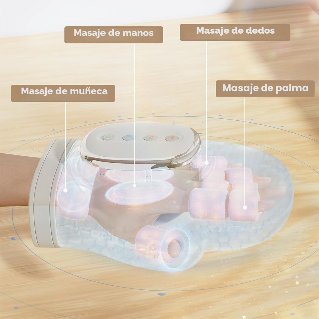 Masajeador De Manos Y Dedos Artritis, Inalámbrico Masajeador Manos Artrosis Portátil Con Temporizador Automático, 3 Modos 5 Niveles, Recargable Guantes Masaje Artrosis Para Hombres Y Mujeres (1pc)