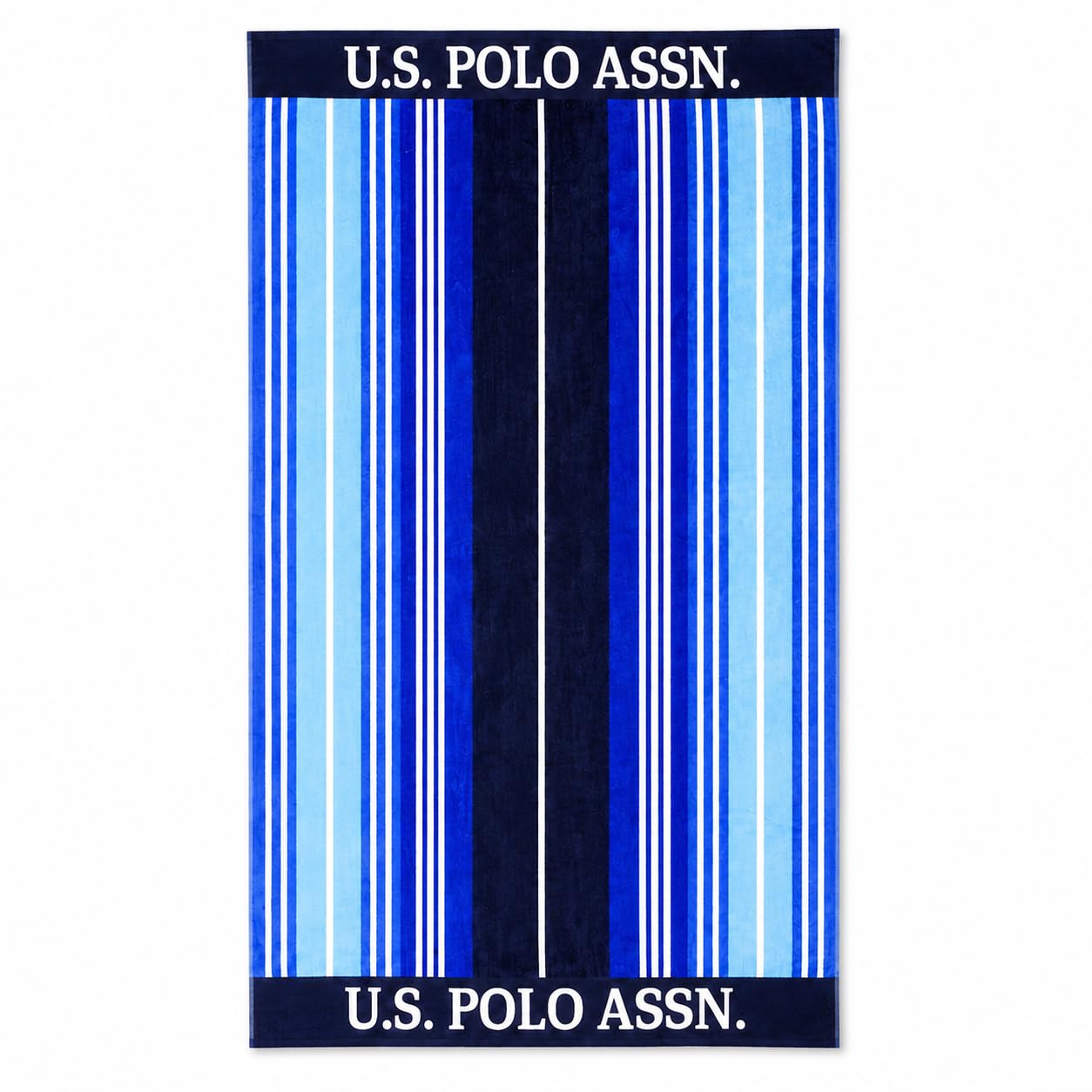 U.S. Polo Assn. Large (40" x 70") Striped Nautical Design Lofty Beach Towel - Perfect for Beach, Pool, Boating, Gym, Camping & Outdoor Yoga and Pilates (Ship Shape Stripe)