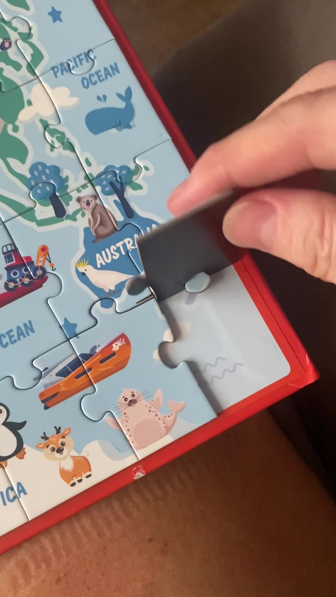 QUOKKA Magnetic Book 2x48 Piece Puzzles for Kids | Maps USA & World