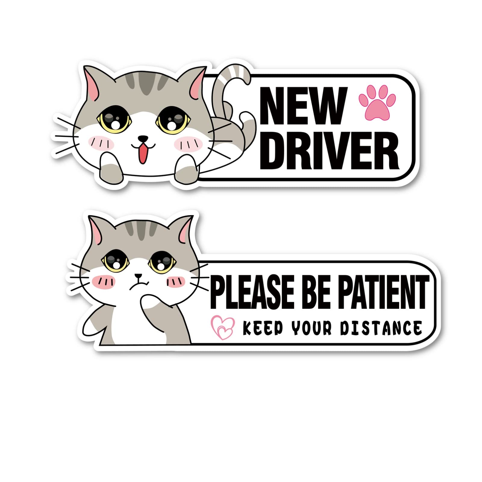 Patient Driver Please Be Patient Decal Safety Signs - Student &amp; New Driver Magnets for Car