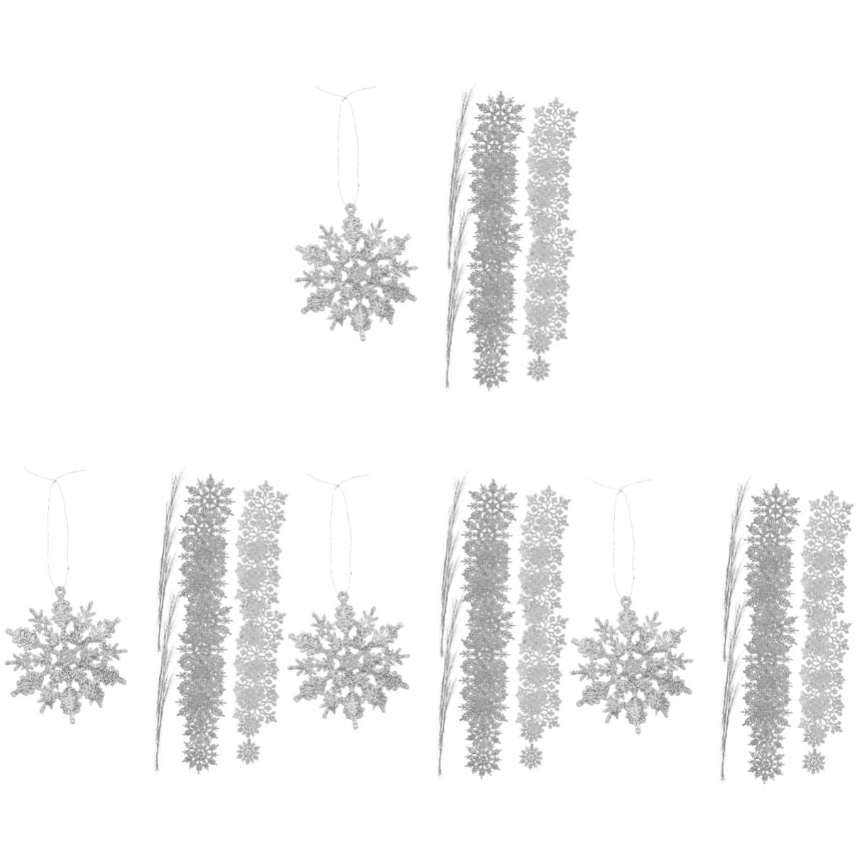 Alipis 4 Set Di Fiocchi Di Neve Coriandoli Decorazioni Per Natale Pendenti A Forma Di Fiocco Di Neve Decorazioni Per Lalbero Di Natale 36 Pezzi * 4