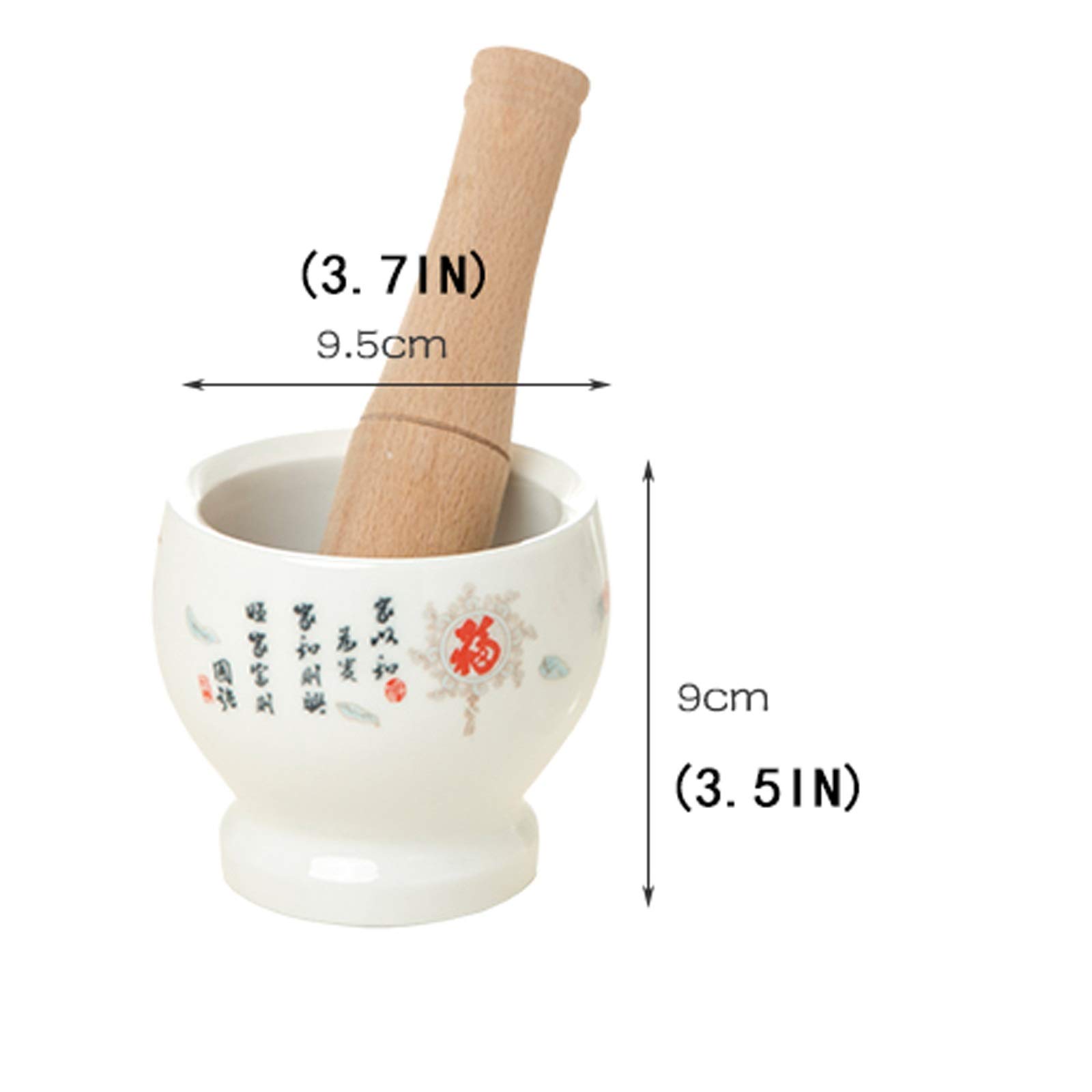 ArinkO Kitchen Essential: Porcelanowy moździerz i tłuczek do ziół, przypraw i nie tylko