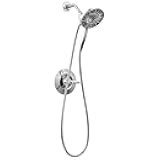 Delta Arvo 14 Series Chrome Shower Faucet Set with In2ition 2-in-1 Dual Shower Head with HandHeld Spray Combo, Valve Trim Kit, Chrome 142840-I (Valve Included)