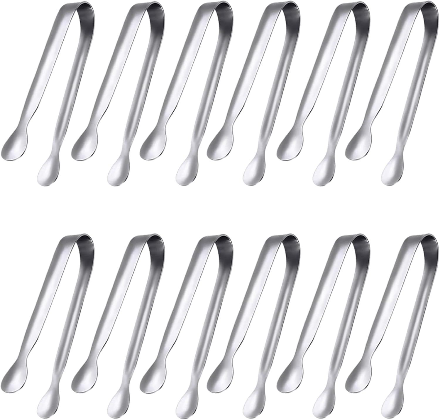 JCREN 12 Pack Serving Tongs, Small Serving Utensils for Catering, Food
