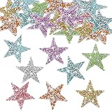 【Klebrig und gebrauchsfähig】:Diese Strass-Stern-Aufnäher sind hauptsächlich aus festen Harzdiamanten, robust und wartungsfreundlich, mit Heißkleber auf der Rückseite, stabil und nicht leicht abzufallen, sie können auch einen glänzenden Effekt unter Licht zeigen, gut geeignet für die Dekoration von Kleidung, so dass Ihre Kleidung glänzend und charakteristisch ist.