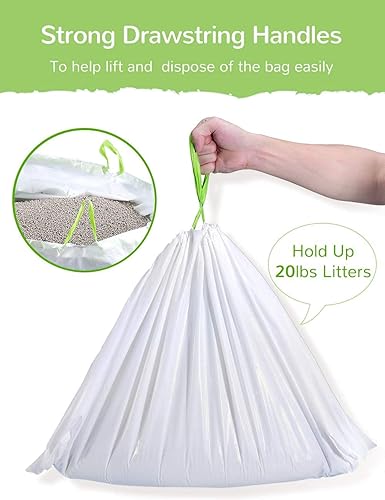 Miniatura 8 de PETOCAT Bolsas de arena para gatos y bolsas de arena para excrementos biodegradables, a prueba de fugas, duraderas, extragruesas, bolsa de basura