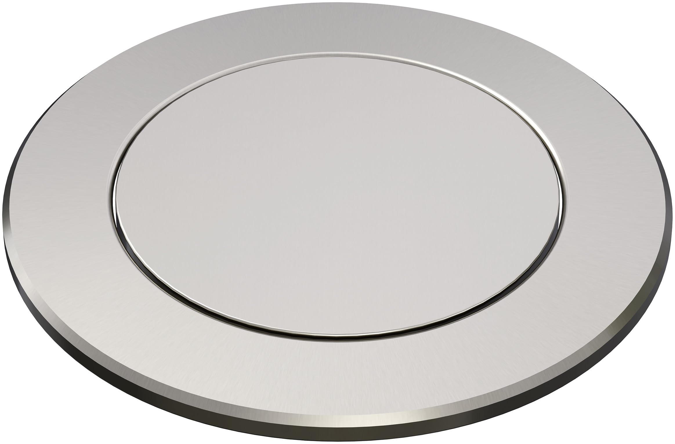 BLANCO PushControl satin platinum | Der flache Exzenter passend zu allen Spülen mit InFino Ablaufsystem | Einfache Push-Bedienung | Leichte Reinigung | Erforderlicher Bohrdurchmesser: 35 mm