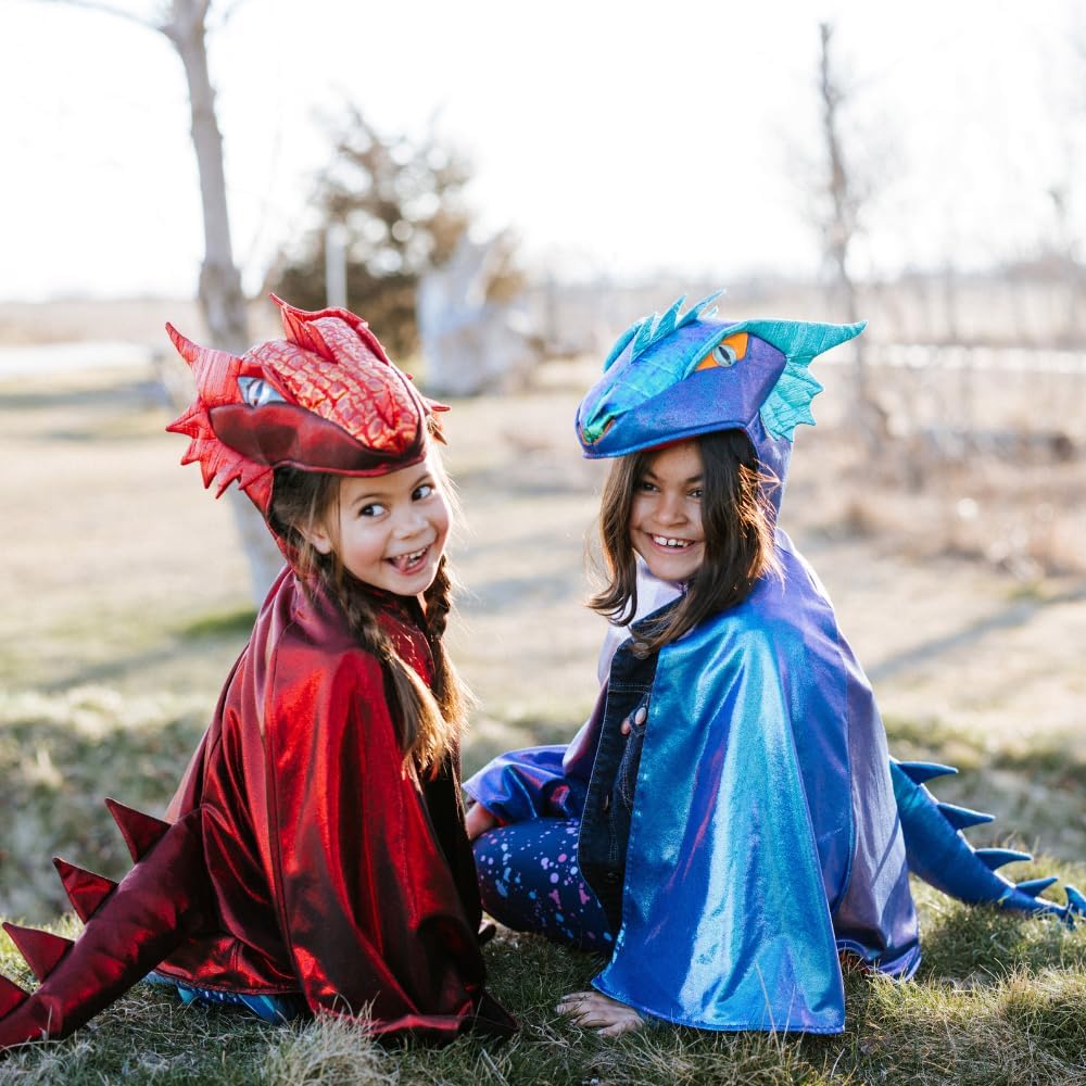 Great Pretenders Kids Dragon Costume Cape – Metallic Dragon Cape for Dress Up, Pretend Play & Halloween Costume, Size 3–6