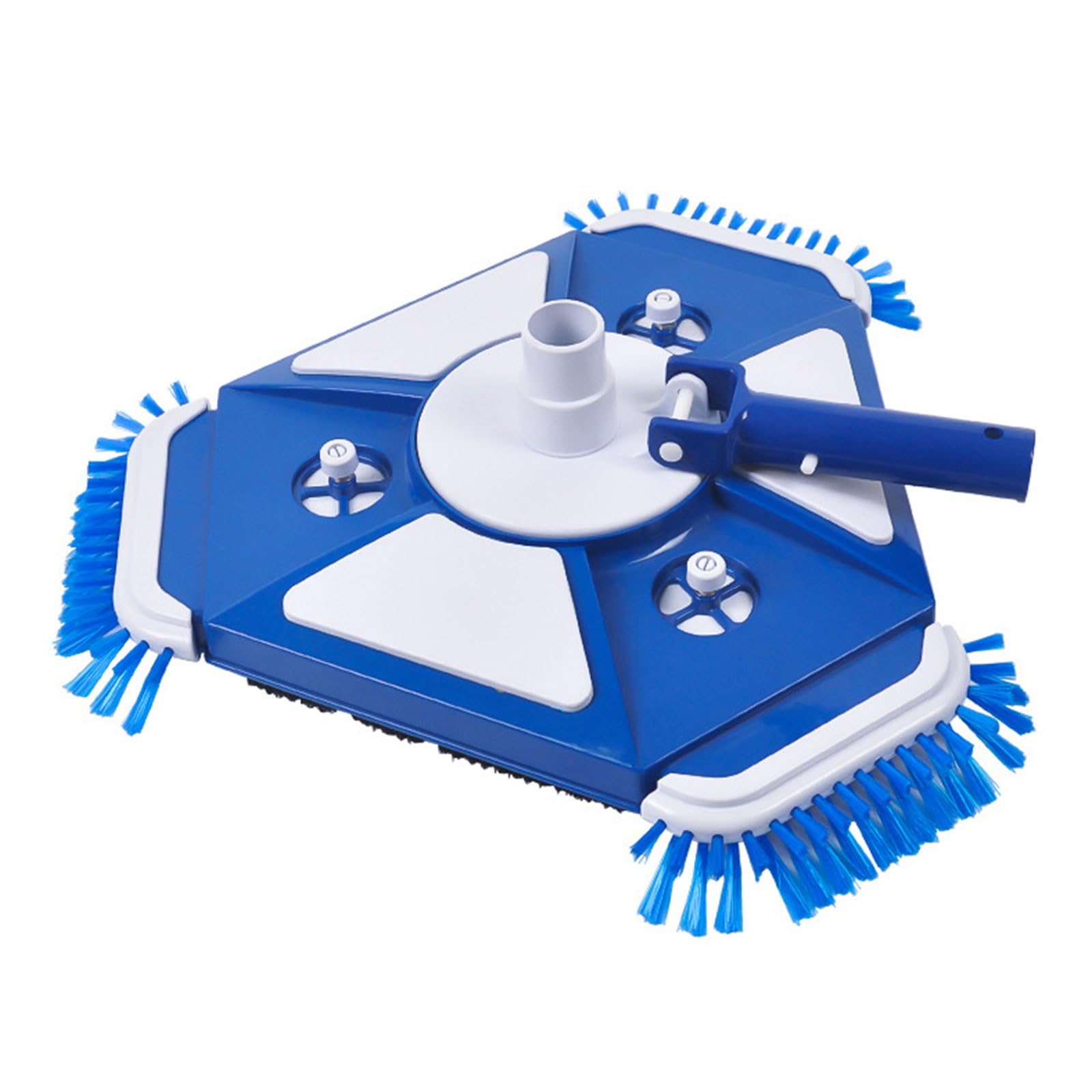 Cabezal de aspiradora fuerte para piscina con 3 cepillos de esquina y 15 cepillos de base que se conecta a manguera de 1.5 pulgadas limpiador de piscina