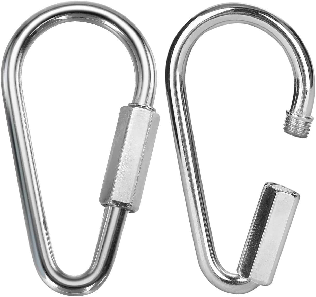IMAGE Carabiner Clip 2 Pack Quick Snap Hooks Heavy Duty Screw Locking