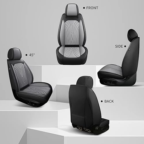 Miniatura 6 de Fundas de asiento delantero para Nissan Murano 2011-2023, fundas de asiento automotriz de piel sintética, transpirables, impermeables, compatibles
