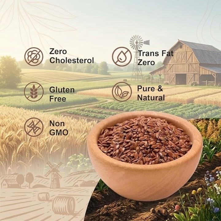 ORGANICS Flax Seeds 200GM | Natural Raw Flax seeds for Eating High Dietary Fiber Alsi Seeds Rich in Magnesium.