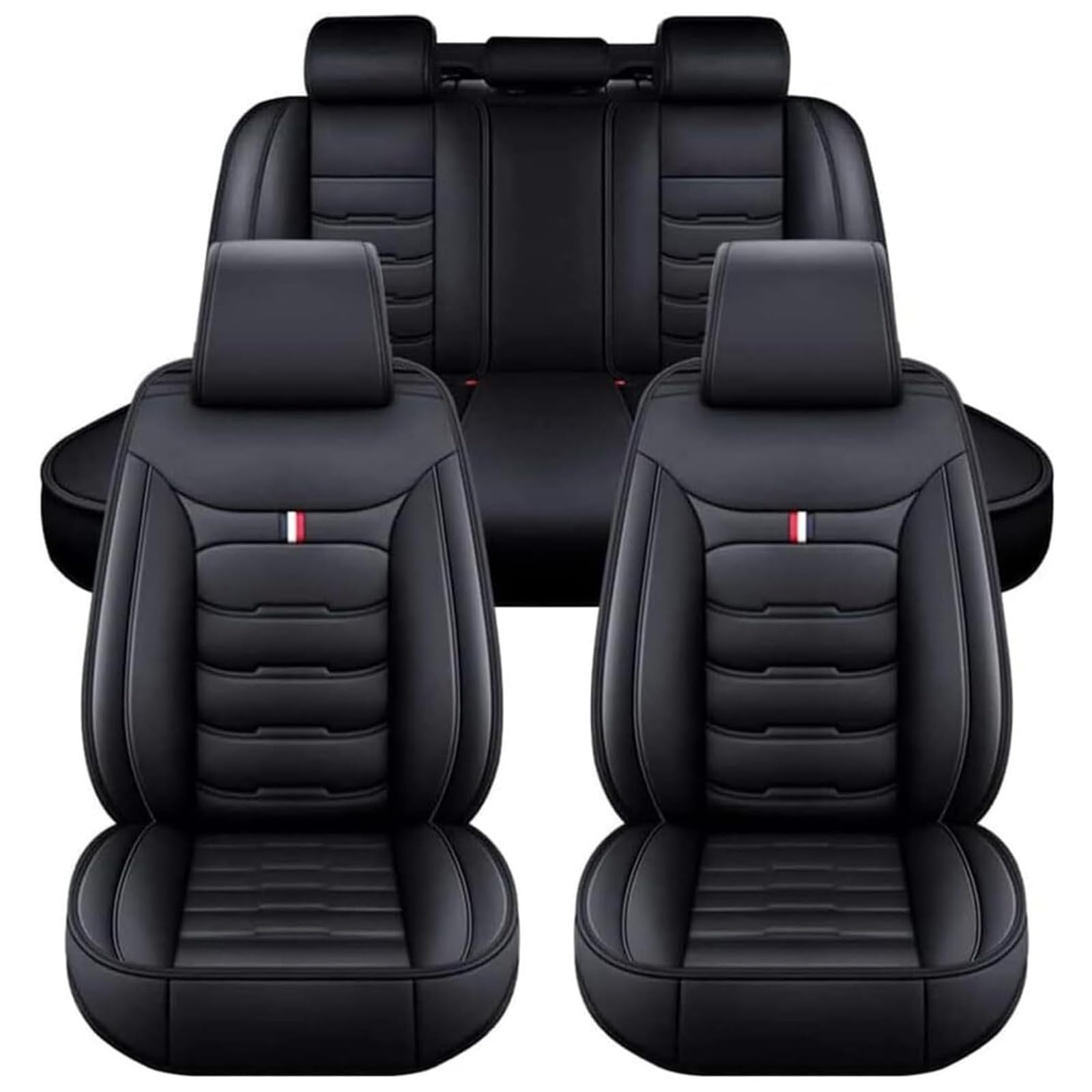 Housse Siege Voiture pour Citroen C4 Hybride(2024-2026) | Couverture siege auto,cuir synthetique impermeable,coussin assise respirant,ensemble complet protection universelle