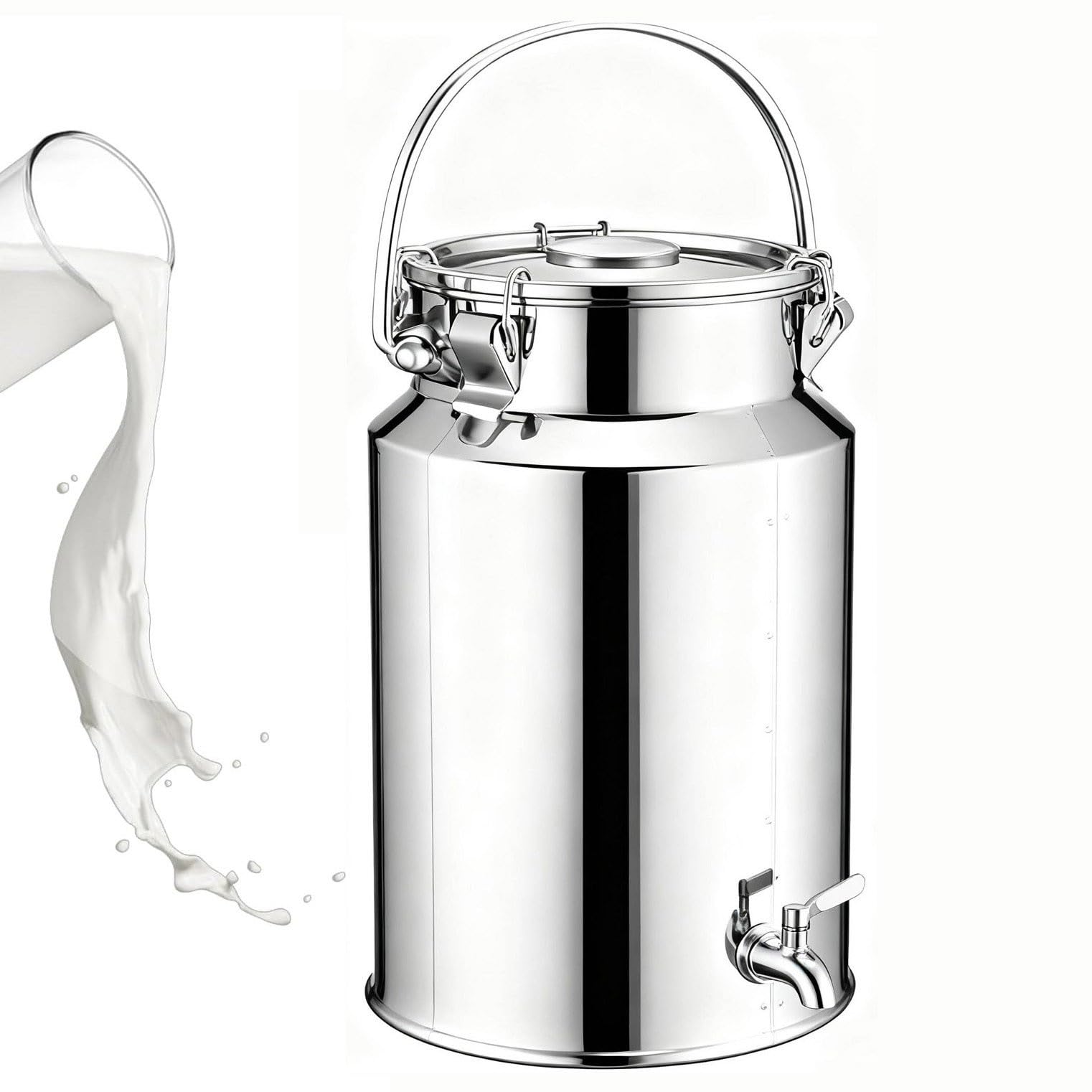 Contenedor de Acero Inoxidable para Transporte y Almacenamiento de líquidos en cocinas y manipulación de Bebidas.